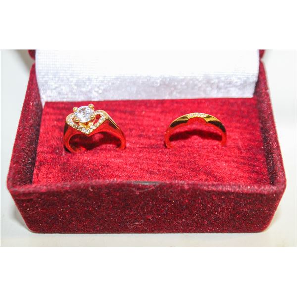 NEW 2PCS/SET RING SET SZ9