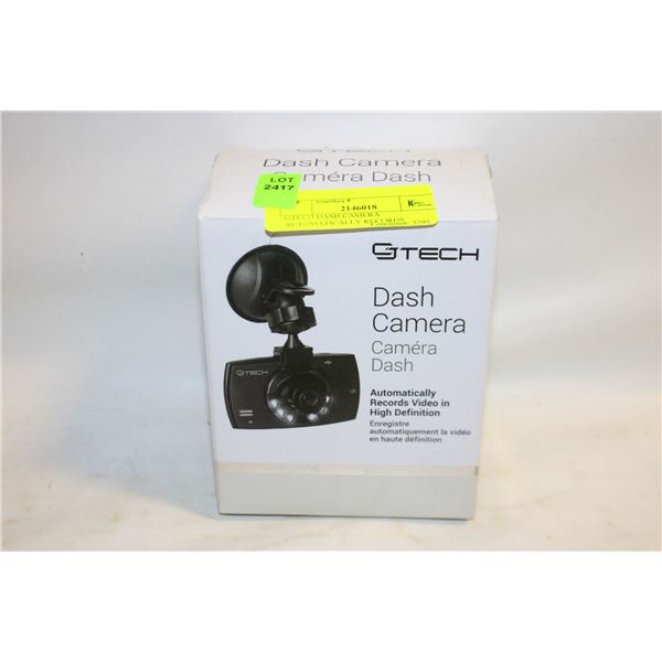 GTECH DASH CAMERA AUTOMATICALLY RECORDS