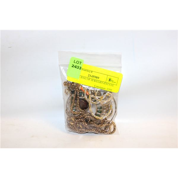 ESTATE BAG OF JEWELRY-ESTATE