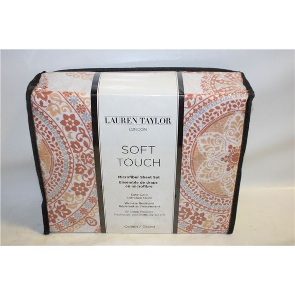 NEW LAUREN TAYLOR QUEEN SHEETS