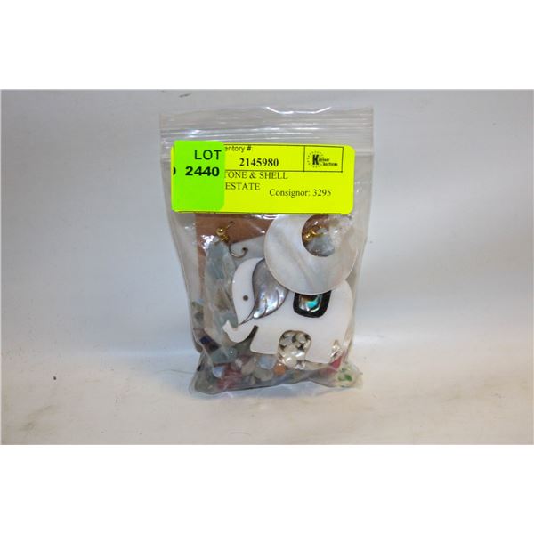 ESTATE STONE & SHELL JEWELRY-ESTATE