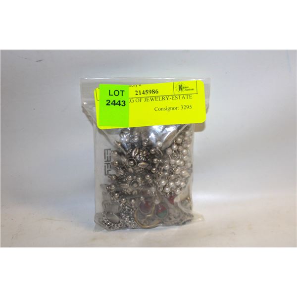 ESTATE BAG OF JEWELRY-ESTATE