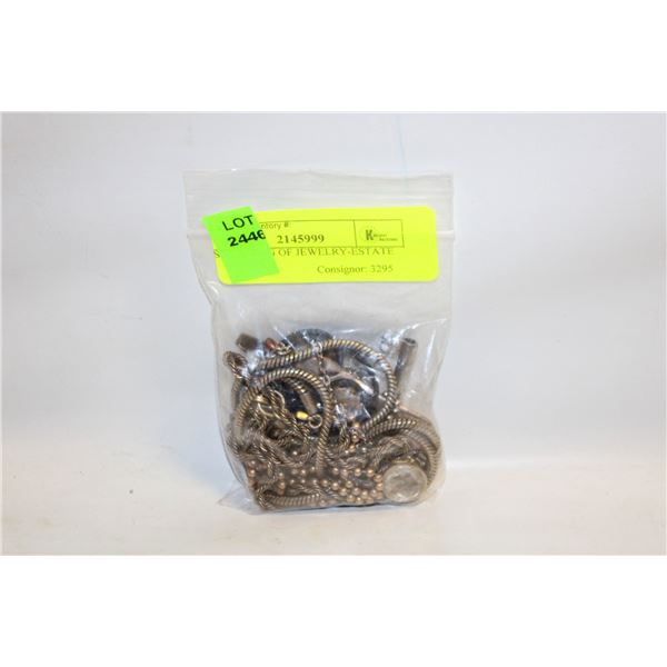 ESTATE BAG OF JEWELRY-ESTATE