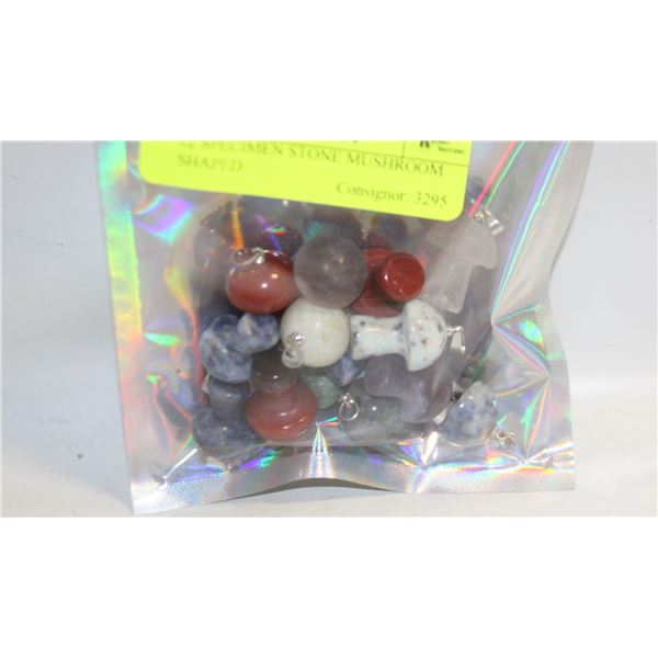 12 SPECIMEN STONE MUSHROOM SHAPED