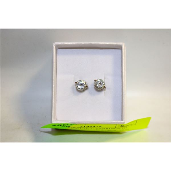 ESTATE SOLITARIE EARRINGS IN BOX-ESTATE