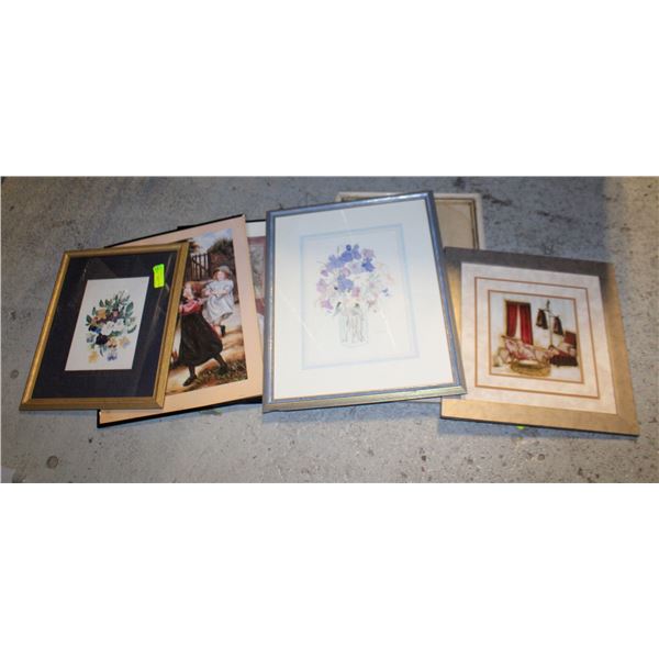 6 FRAMED PICTURES