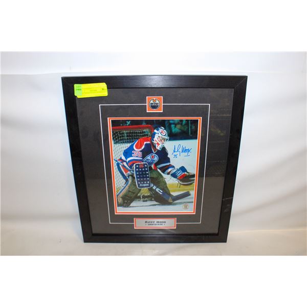 ANDY MOOG OILERS FRAMED 15.5" X 17.5"