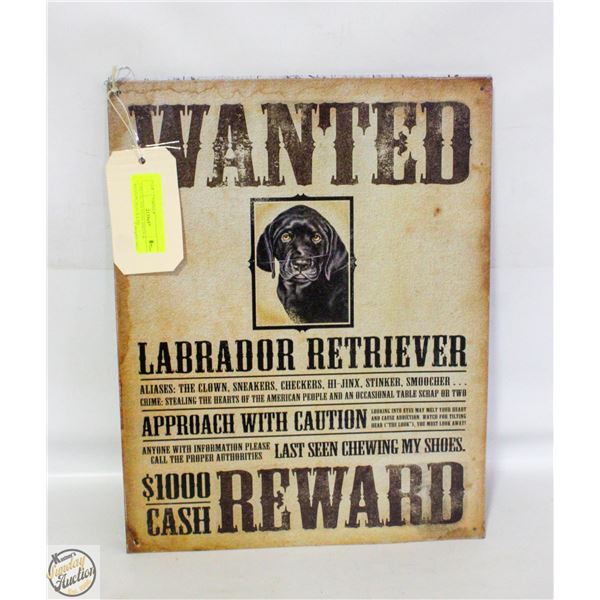 2 METAL TIN SIGNS SMITH & WESSON, BLACK LAB