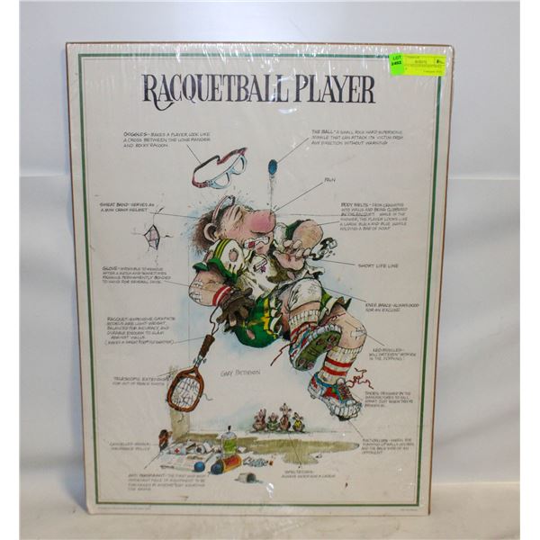VINTAGE SEALED RACQUETBALL POSTER