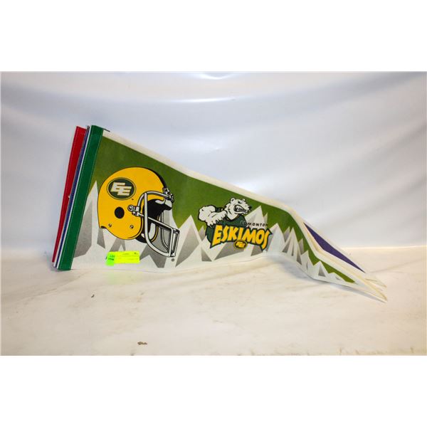 VINTAGE FELT PENNANT FLAGS ALL TOGETHER