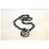 Image 1 : HEMATITE NECKLACE WITH POLISHED STONE/