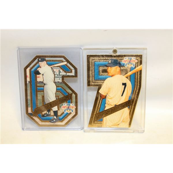 MICKEY MANTLE LOT TOPPS DIE CUT #6 #7