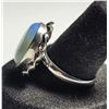 Image 2 : 8)  NATURAL OVAL OPALINE SIZE 8 RING WITH