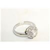 Image 1 : 3CT FLOWER MOISSANITE SIZE 6 ADJUSTABLE RING