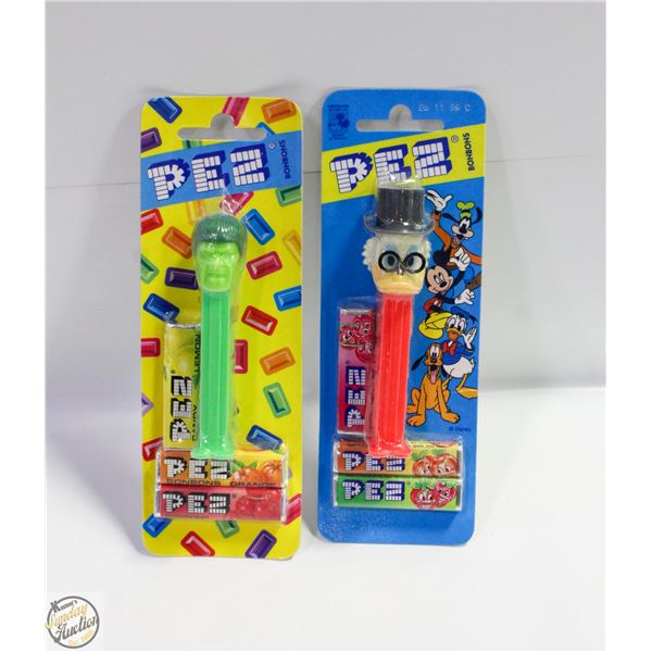 VINTAGE 2 (SEALED) PEZ MARVEL THE INCREDIBLE