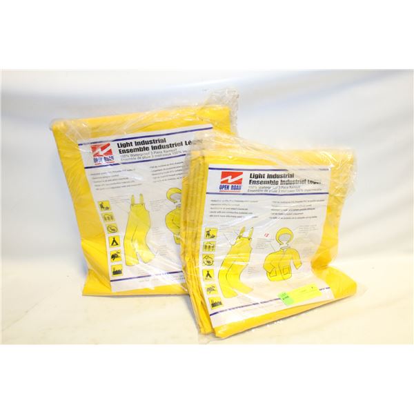 NEW 2 ADULT 100% WATERPROOF 3PC RAINSUITS