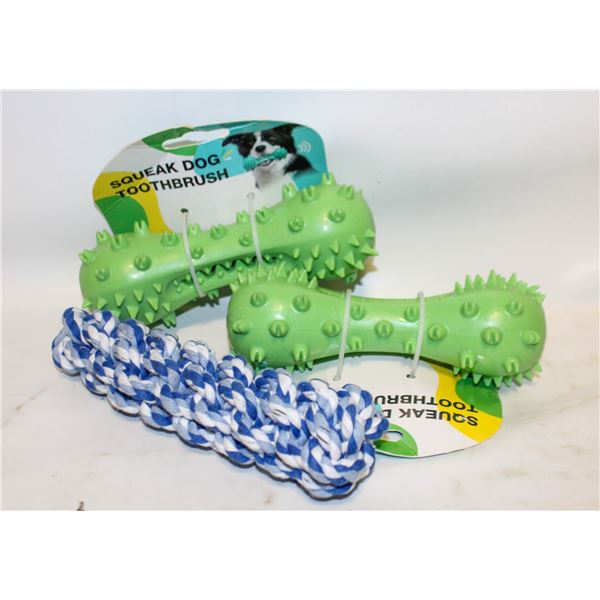 3 NEW DOG TOYS