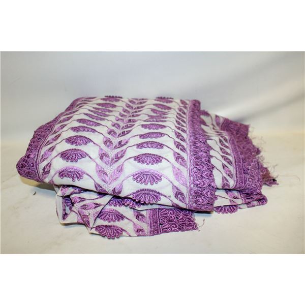 LARGE PIECE OF HEAVY DEMASK JEWLED MATERIAL