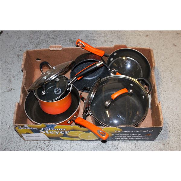 COLLECTION OF POTS AND PANS