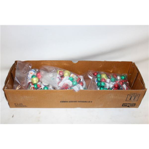 3 BAGS FOIL WRAPPED CHRISTMAS CHOCOLATES,