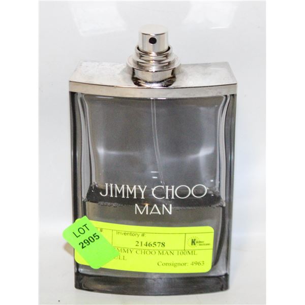MENS JIMMY CHOO MAN 100ML HALF FULL