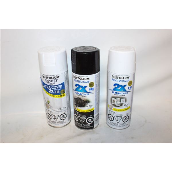 3PK RUSTOLEUM SPRAY PAINT