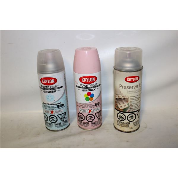3PK KRYLON SPRAY PAINT