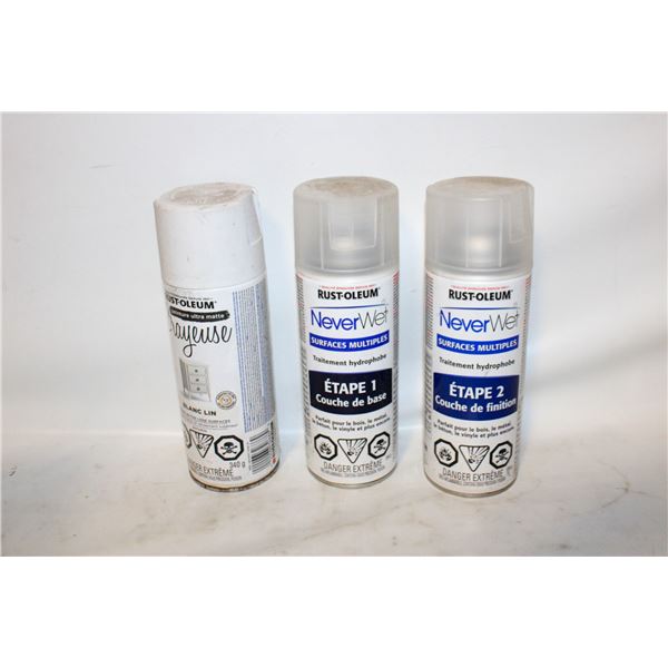 3PK RUSTOLEUM SPRAY PAINT