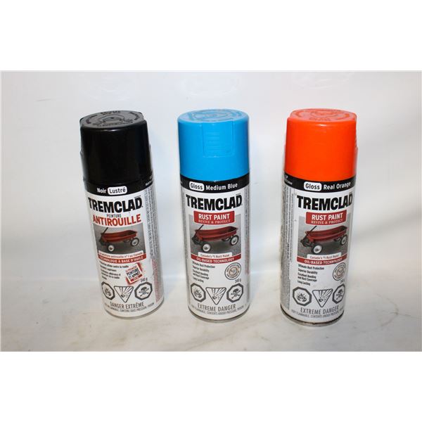 3PK TREMCLAD SPRAY PAINT
