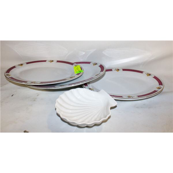 3 MATCHING THICK SERVING PLATTERS +