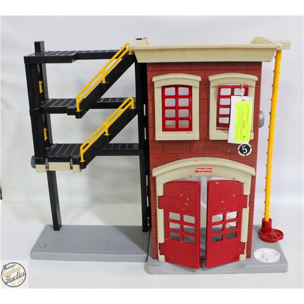 FISHER PRICE COLLECTIBLE FIRE HOUSE (OPENS OUT)