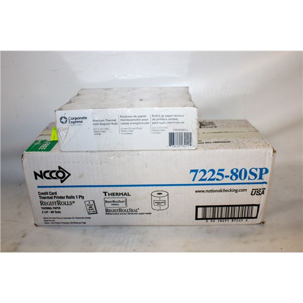 CASE OF THERMAL CREDIT CARD RECEIPT ROLLS