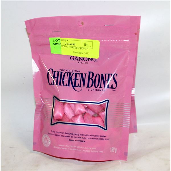 NEW 2 GANONG CHICKEN BONES CANDY