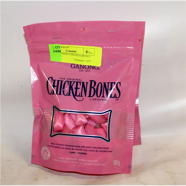 NEW 2 GANONG CHICKEN BONES CANDY