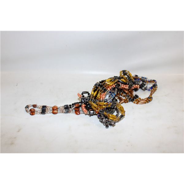 8 DIFFERENT MAGNETIC HEMATITE NECKLACES