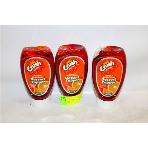 NEW 3 ORANGE/VANILLA CREAM DESSERT TOPPER