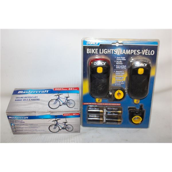 NEW BIKE LIGHTS + MASTERCRAFT CEILING BICYCLE LIFT
