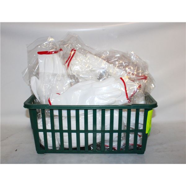 FLAT OF WHITE INSPECTION GLOVES ALL NEW