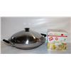 Image 1 : STAINLESS STEEL WOK, ETC & NEW VEGETABLE