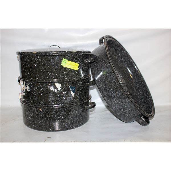 4 PIECE STEAM JUICER AND ROASTER