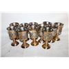 Image 1 : 11 SILVER PLATED GOBLETS