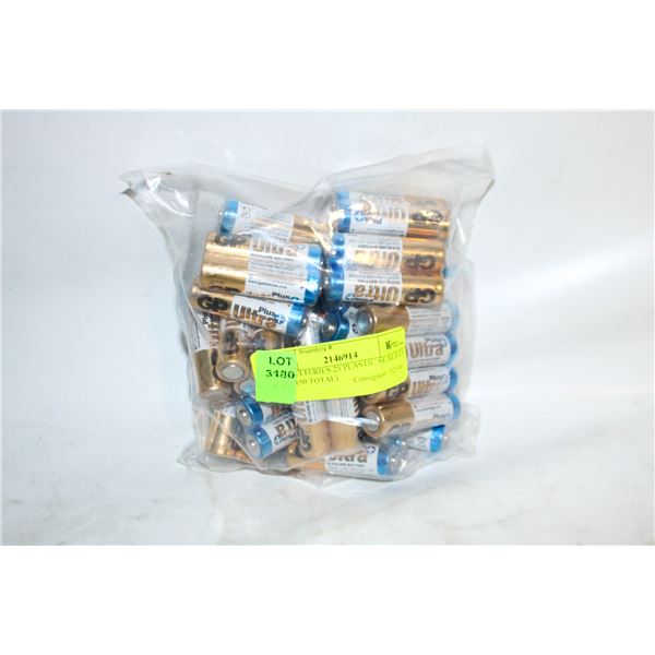 AA BATTERIES 25 PLASTIC SEALED 2PKS (50 TOTAL)