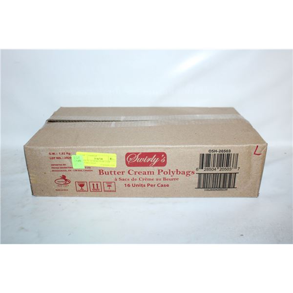CASE OF 16 BAGS SWIRLYS COFFEE CREAM CANDY