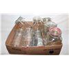 Image 1 : ASSORT. CLEAR GLASS JARS W/METAL BALE
