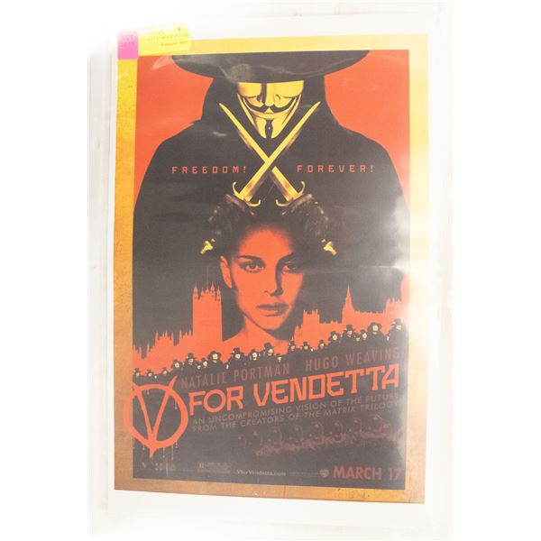 "V FOR VENDETTA" MOVIE POSTER