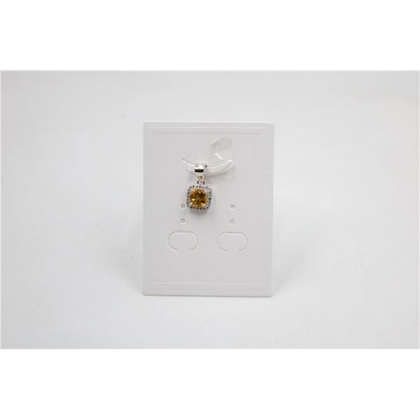 #107-NATURAL CITRIN & ZIRCON   PENDANT