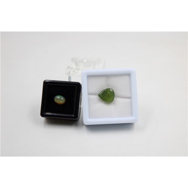 #310-NATURAL GREEN SAPPHIRE 8.98CT & OPAL 1.00CT