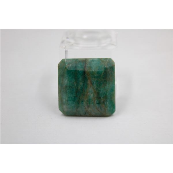 #240-NATURAL GREEN EMERALD GEMSTONE 111.00CT