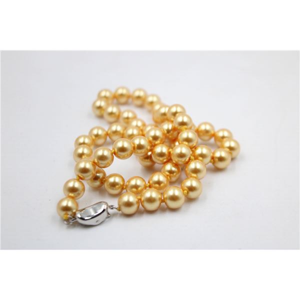 #211- SEA SHELL PEARL NECKLACE  18 "