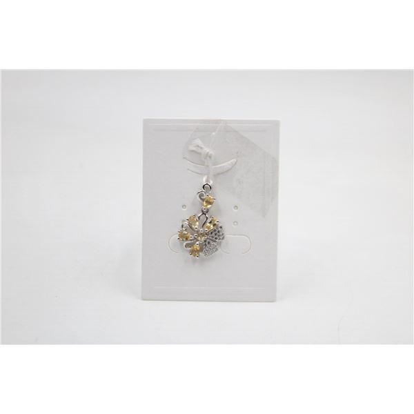 #151-NATURAL CITRIN & ZIRCON PENDANT